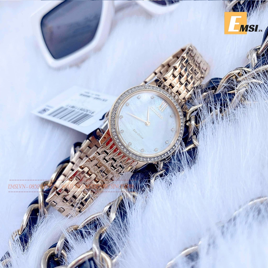 Citizen EX1483-84A - Đồng Hồ Nữ - Eco Drive - Kính Khoáng - Size Mặt 30mm - Bảo Hành 5 Năm - Chính Hãng