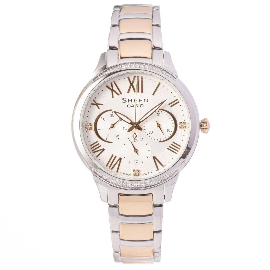 Casio Sheen SHE-3058SG-7A - Kính khoáng - Pin / Quartz - Size mặt 36mm - Đồng hồ nữ - Bảo Hành 5 Năm - Chính Hãng