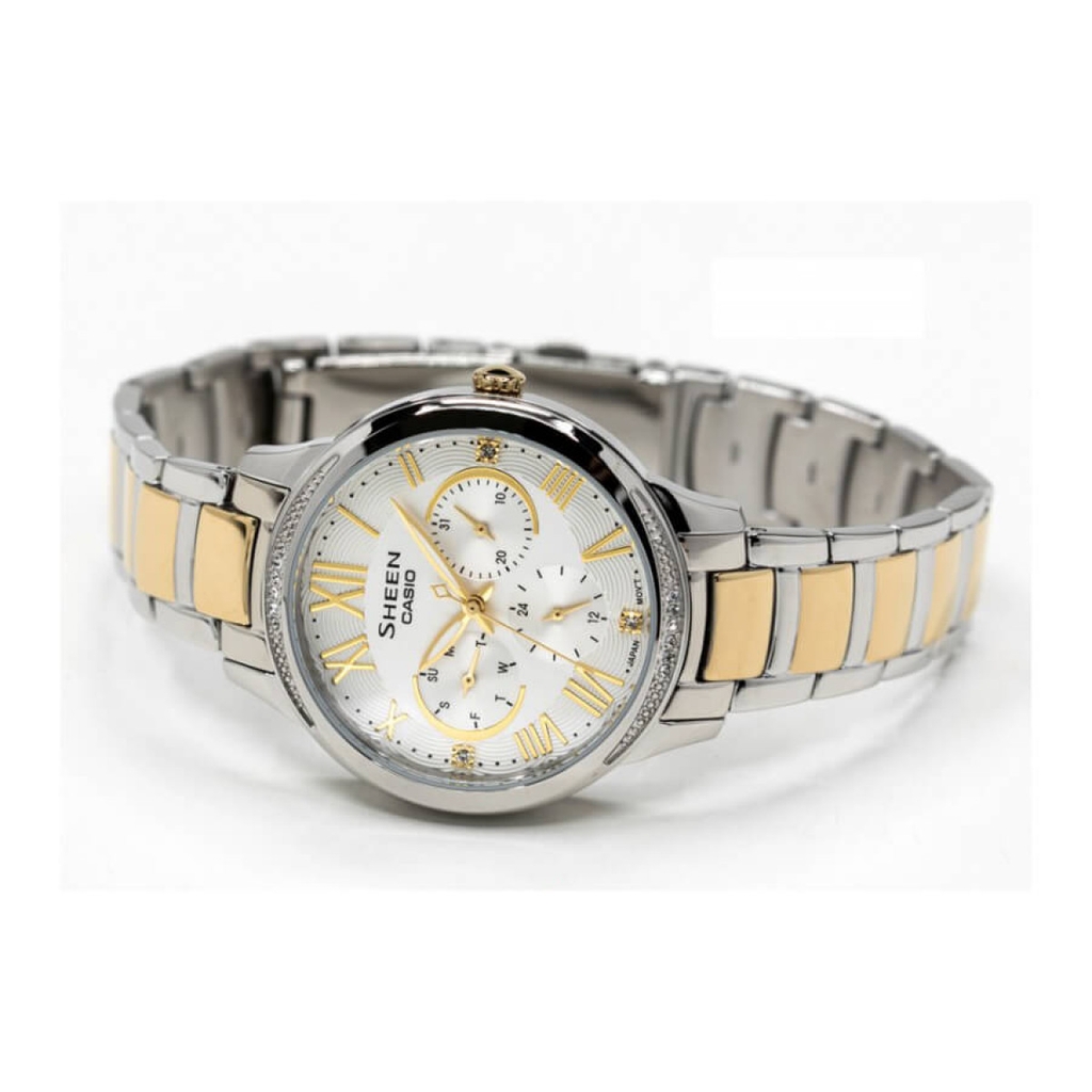 Casio Sheen SHE-3058SG-7A - Kính khoáng - Pin / Quartz - Size mặt 36mm - Đồng hồ nữ - Bảo Hành 5 Năm - Chính Hãng