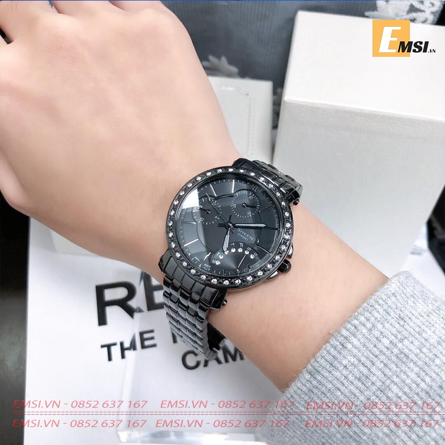 Đồng hồ nữ dây thép Casio Sheen SHN 3011BB 1A CasioStainless Steel - Đường kính mặt 36mm - Emsi.vn