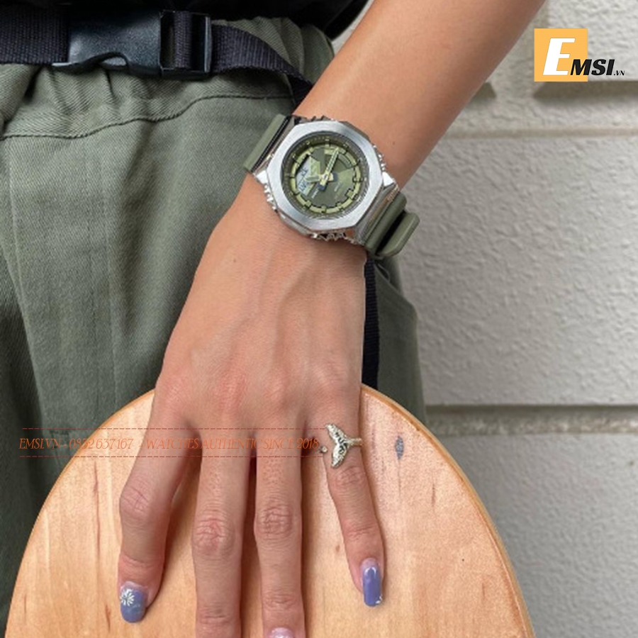 GM-S2100-3ADR - Đồng Hồ Gshock Nữ - Pin / Quartz - Kính Khoáng - Size Mặt 40.5mm - Bảo Hành 5 Năm - Chính Hãng