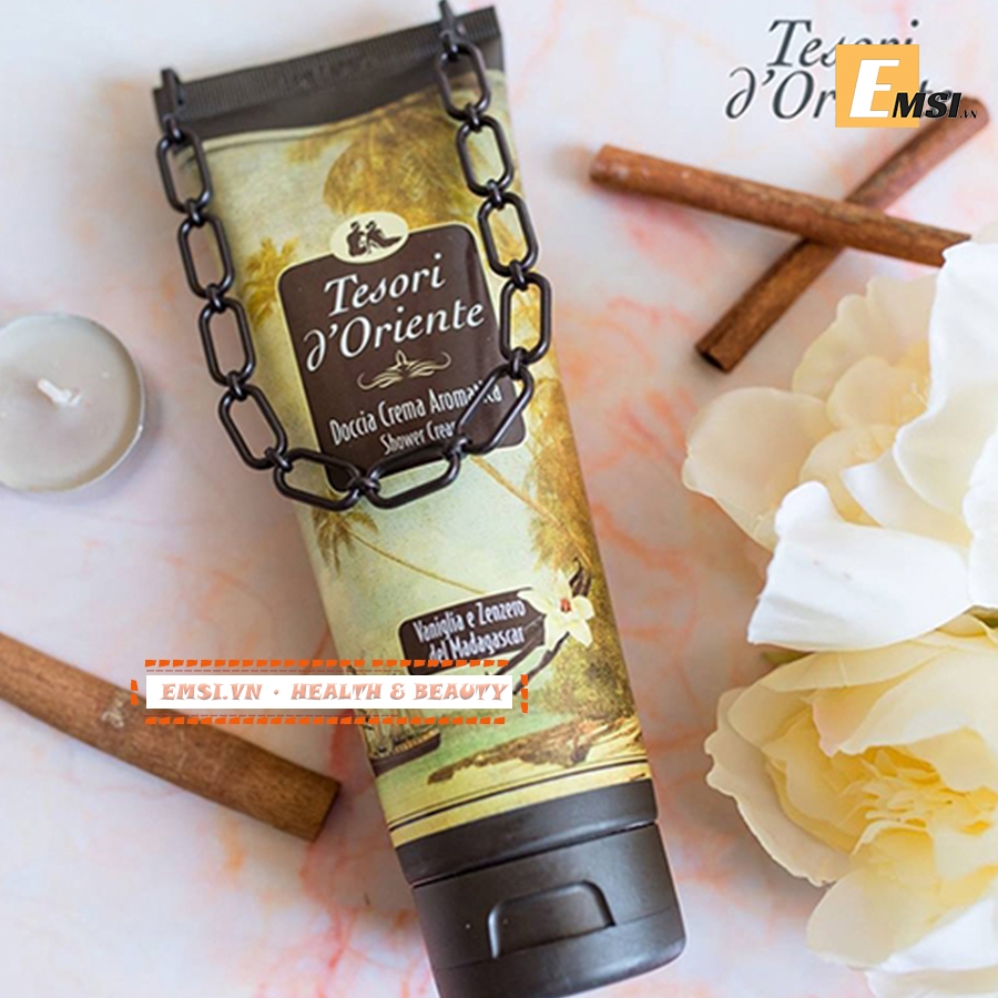 Sữa Tắm Hương Nước Hoa Italia Tesori D'Oriente Vanilla And Ginger - Tinh Chất Macca (250ml)