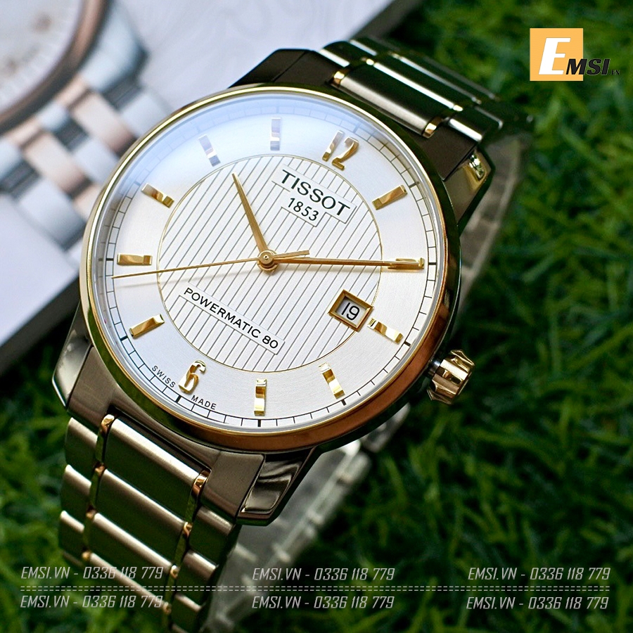 Tissot T087.407.55.037.00 - Đồng Hồ Nam - Powermatic 80 - Size Mặt 40mm - Kính Sapphire - Dây Kim Loại - Chống Nước 5ATM - Bảo Hành 5 Năm