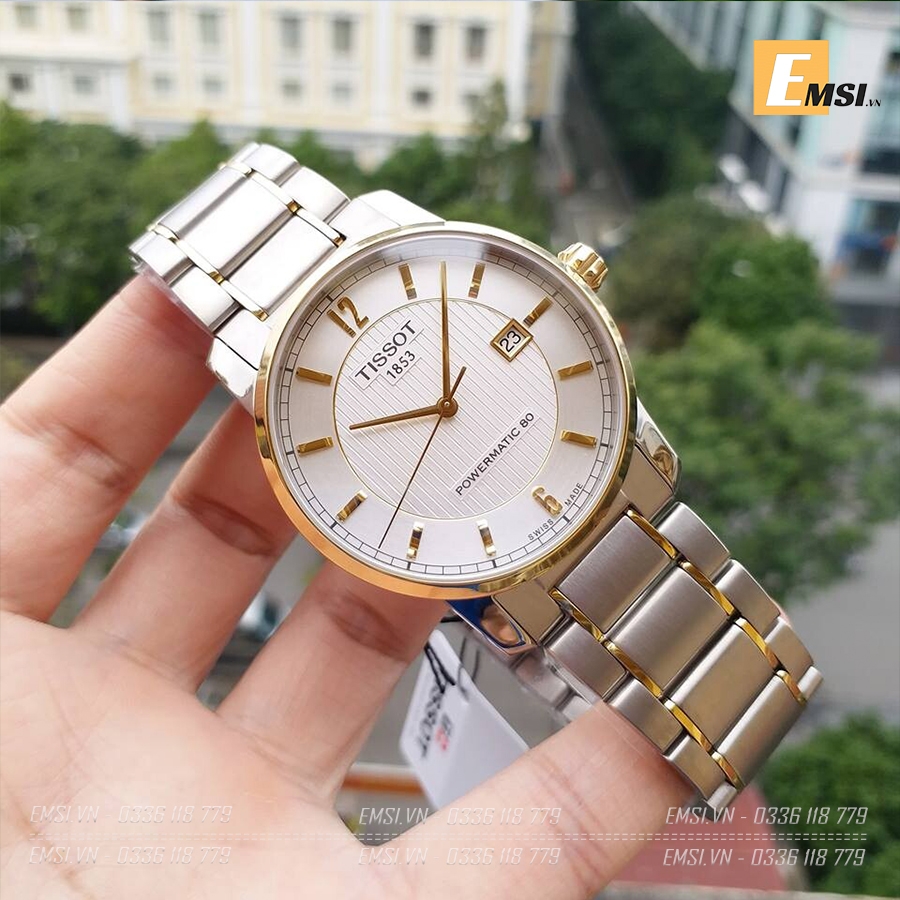Tissot T087.407.55.037.00 - Đồng Hồ Nam - Powermatic 80 - Size Mặt 40mm - Kính Sapphire - Dây Kim Loại - Chống Nước 5ATM - Bảo Hành 5 Năm