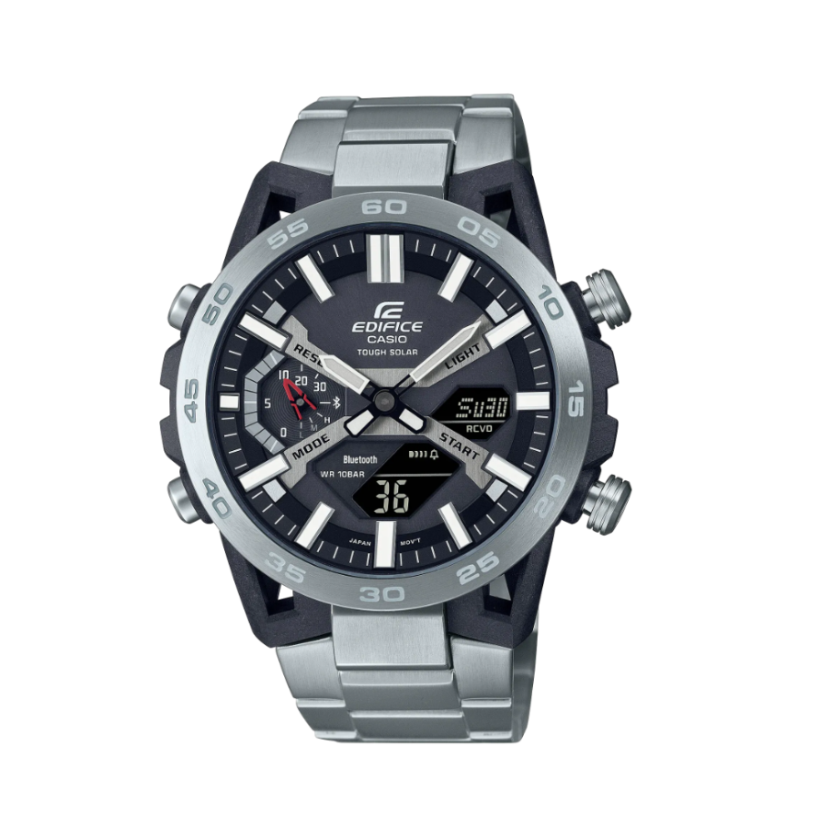 ECB-2000D-1ADF | Đồng Hồ Casio | Edifice | Nam | Dây Kim Loại | Kết Nối Điện Thoại | Pin Năng Lượng | Chống Nước WR100M