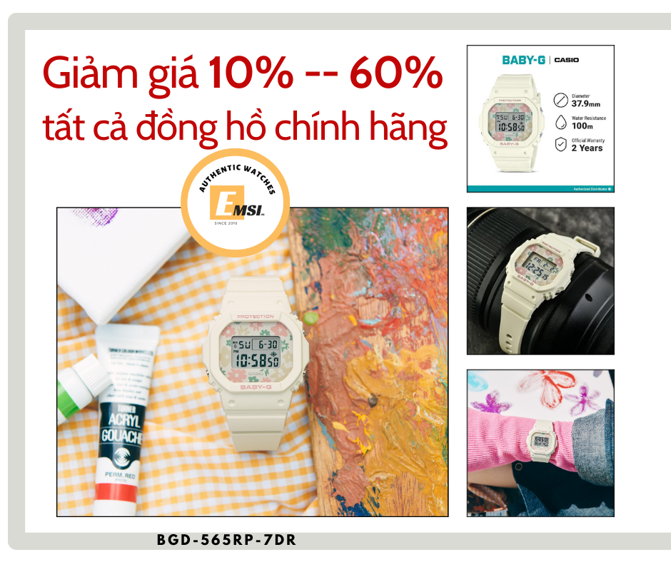 Đồng Hồ Casio - Nữ BGD-565RP-7DR Size 42.1 × 37.9 mm