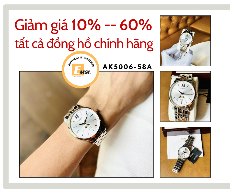 Citizen AK5006-58A - Đồng Hồ Nam - Pin/Quartz - Kính Khoáng - Size Mặt 41mm EMSI.VN