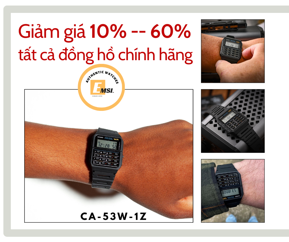 ĐỒNG HỒ CASIO CA-53W-1Z Điện tử - Có máy tính