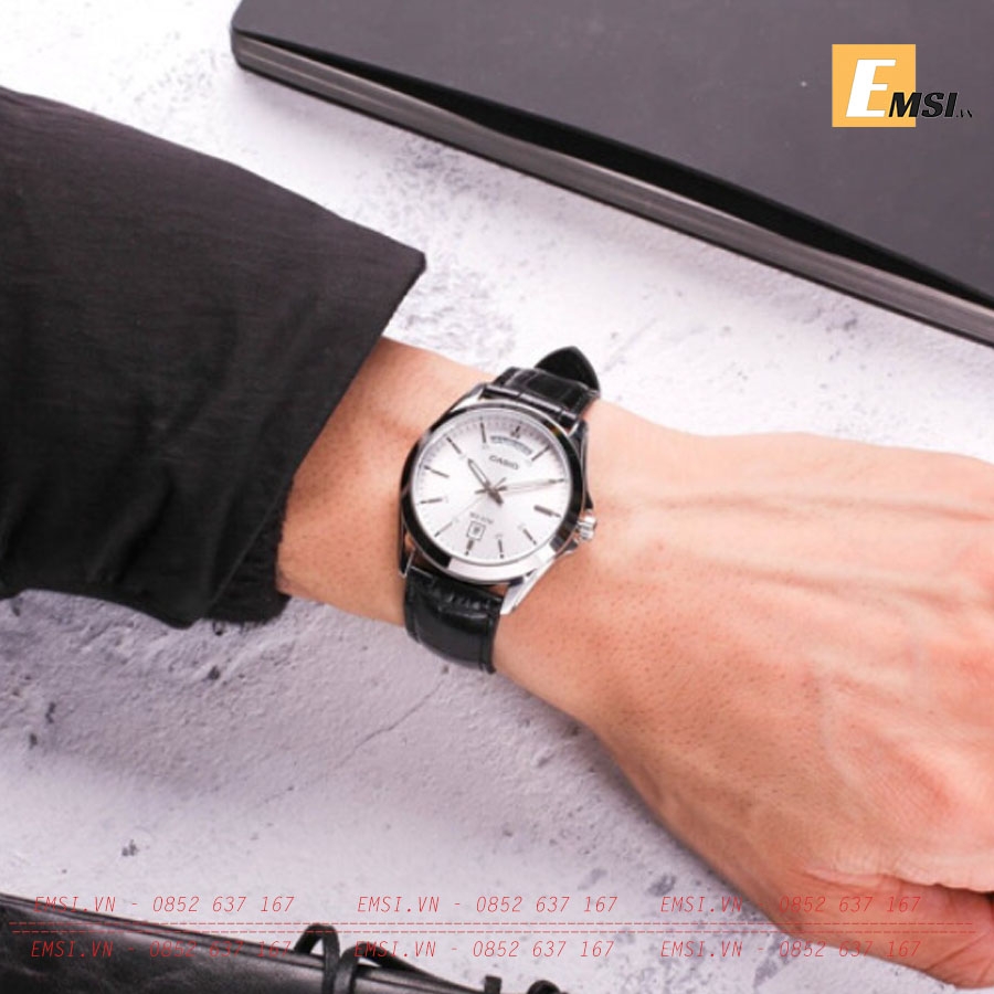 Đồng Hồ Nam Casio Quartz MTP-1370L-7AVDF Dây Da Mặt Trắng