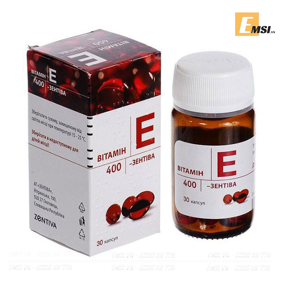 Vitamin E Đỏ Của Nga Mirrolla 270mg Hộp 30 Viên