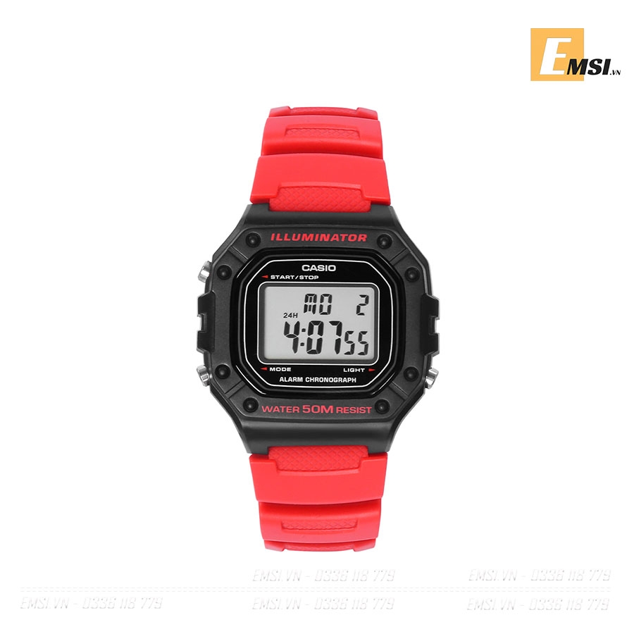 Casio W-218H-4BVDF | W-218H-4B | Đồng hồ nam điện tử - Chính hãng