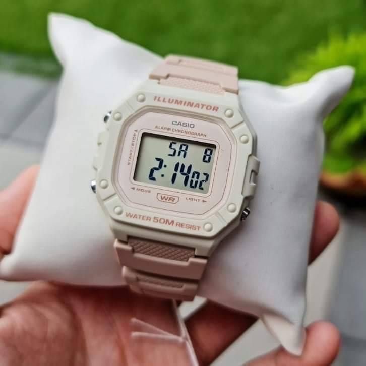 W-218HC-4A2 | Đồng Hồ Casio | Dây Nhựa | Mặt Vuông | Chống Nước WR50M