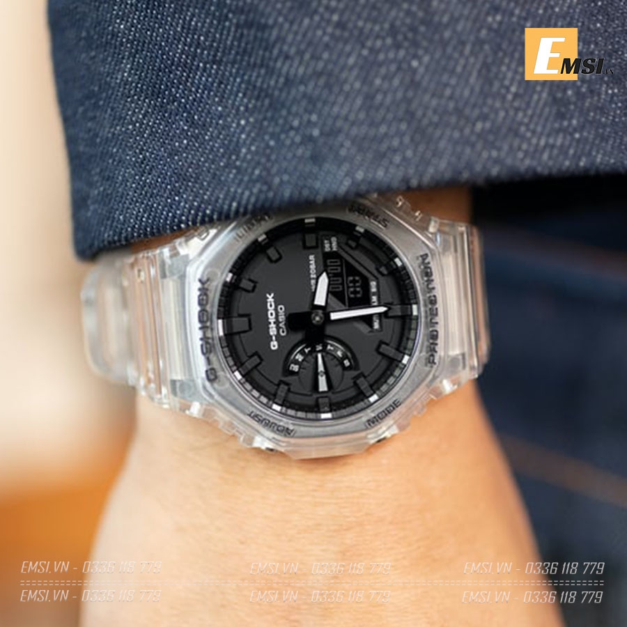 G-Shock GA-2100SKE-7ADR - Đồng Hồ Unisex - Pin / Quartz - Kính Khoáng - Size Mặt 45.4mm - Bảo Hành 5 Năm - Chính Hãng