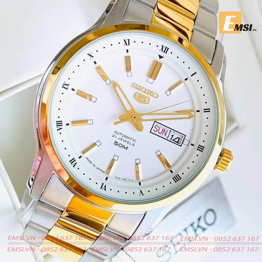 Seiko 5 Classic Automatic Mens SNKP14J1 - Size mặt 41.5mm - Kính cứng Hardlex - Emsi.vn