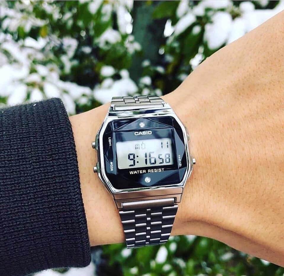 Casio A159WAD-1DF - Đồng Hồ Unisex - Điện Tử - Kính Nhựa - Bảo Hành 5 Năm - Chính Hãng