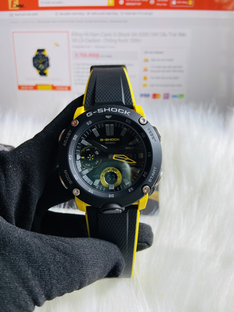 Đồng Hồ Nam Casio G Shock GA-2000-1A9 Cấu Trúc Bảo Vệ Lõi Cacbon - Chống Nước 200m