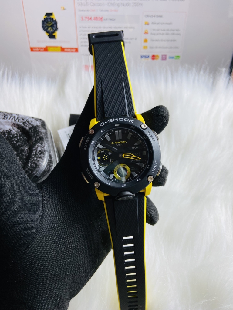 Đồng Hồ Nam Casio G Shock GA-2000-1A9 Cấu Trúc Bảo Vệ Lõi Cacbon - Chống Nước 200m