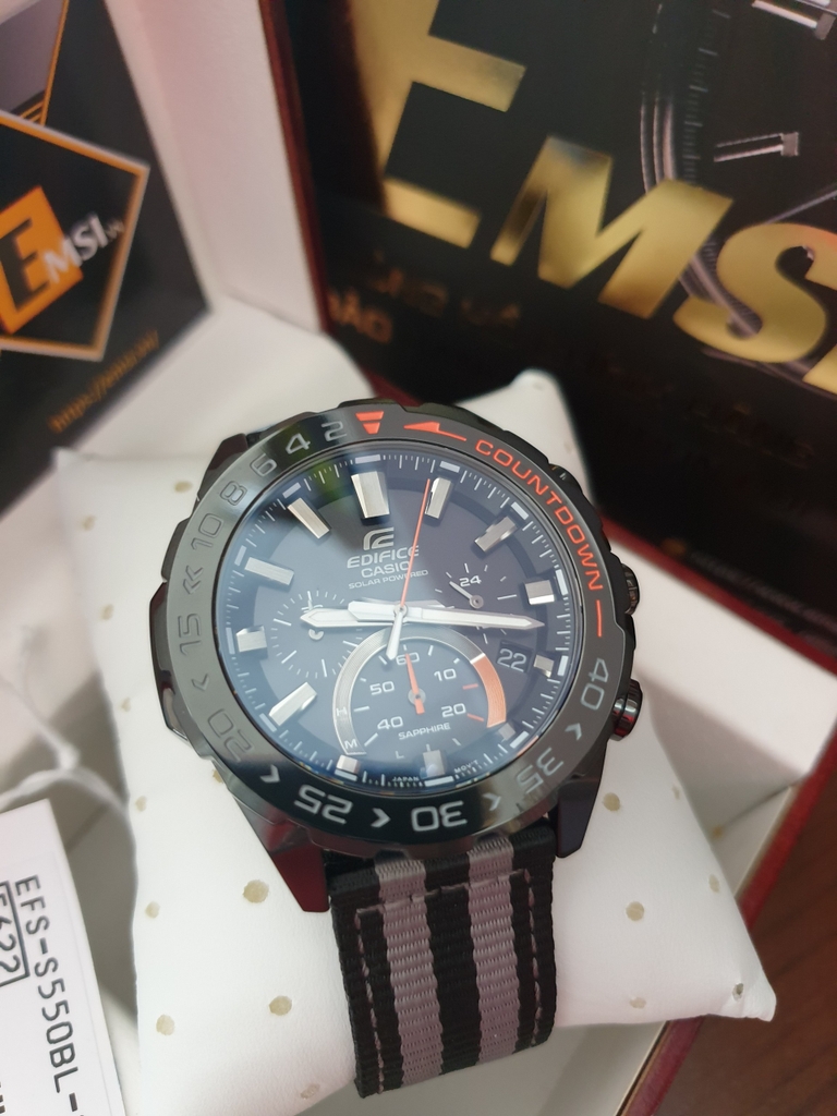 Casio Edifice EFS-S550BL-1AVUDF - Đồng Hồ Nam - Năng Lượng Mặt Trời - Kính Sapphire - Size Mặt 47mm EMSI.VN