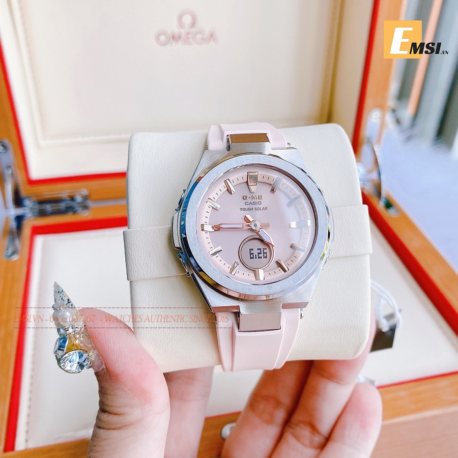 Baby-G MSG-S200-4ADR - Đồng Hồ Nữ - Năng Lượng Mặt Trời - Kính Khoáng - Size Mặt 38.5mm - Bảo Hành 5 Năm - Emsi.vn