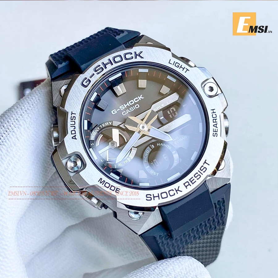 G-Shock GST-B400-1A | Đồng Hồ Casio | G-Shock | G-Steel | Dây Nhựa | Kết Nối Điện Thoại | Pin Năng Lượng