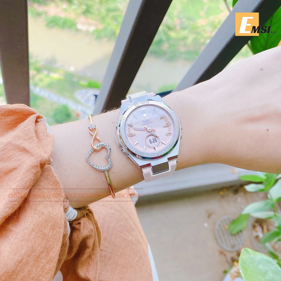 Baby-G MSG-S200-4ADR - Đồng Hồ Nữ - Năng Lượng Mặt Trời - Kính Khoáng - Size Mặt 38.5mm - Bảo Hành 5 Năm - Emsi.vn
