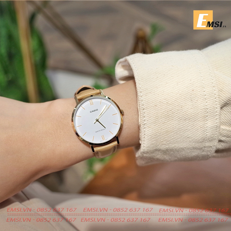 Casio LTP-VT01GL-7BUDF - Đồng Hồ Nữ - Pin / Quartz - Kính Khoáng - Size Mặt 34mm - Bảo Hành 5 Năm - Chính Hãng - Emsi.vn