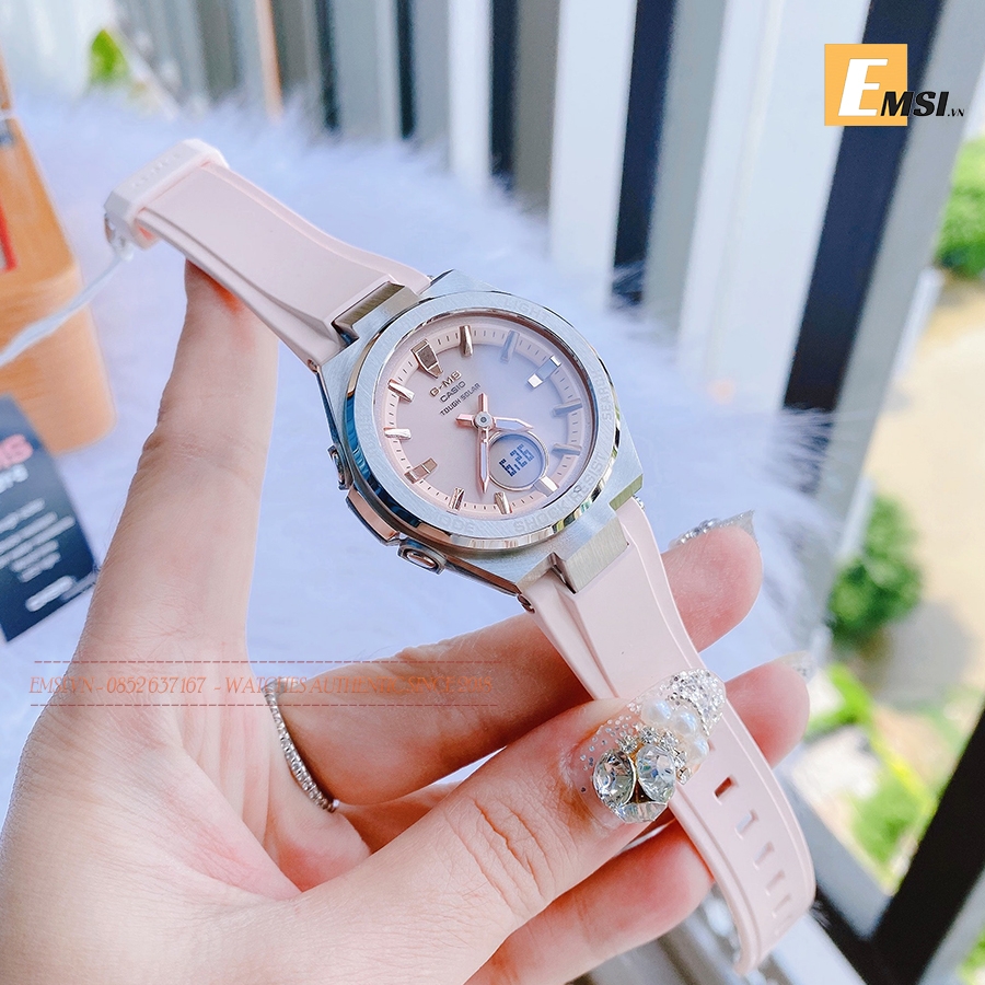 Baby-G MSG-S200-4ADR - Đồng Hồ Nữ - Năng Lượng Mặt Trời - Kính Khoáng - Size Mặt 38.5mm - Bảo Hành 5 Năm - Emsi.vn