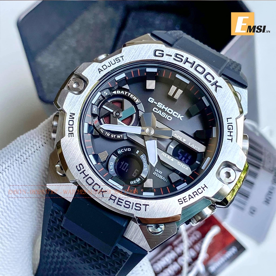 G-Shock GST-B400-1A | Đồng Hồ Casio | G-Shock | G-Steel | Dây Nhựa | Kết Nối Điện Thoại | Pin Năng Lượng