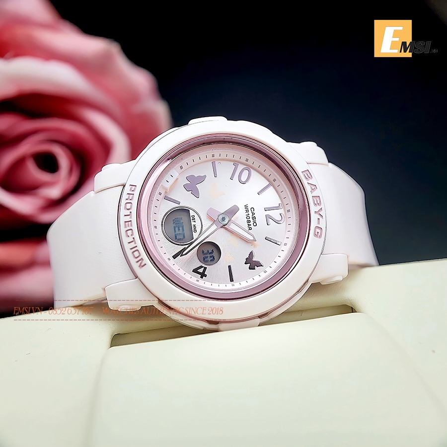 BGA-290BD-4ADR | Đồng Hồ Casio | Baby-G | Nữ | Dây Nhựa | Hai Đèn LED | Chống Nước WR100M - Emsi.vn