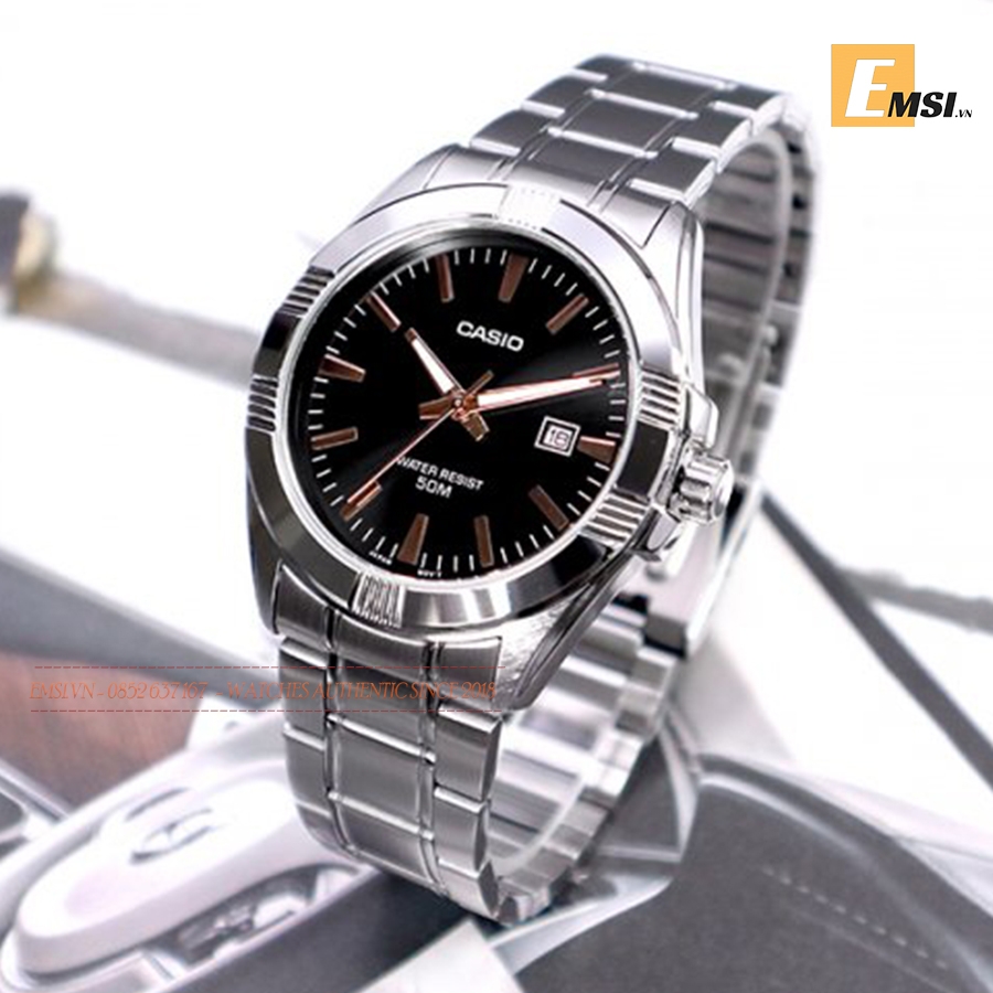 Đồng hồ NAM Casio Lịch lãm MTP-1308D-1A2 - Chống nước WR50M - Emsi.vn