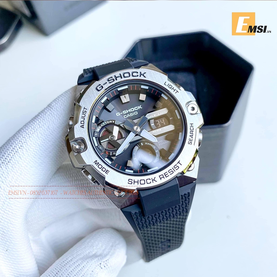 G-Shock GST-B400-1A | Đồng Hồ Casio | G-Shock | G-Steel | Dây Nhựa | Kết Nối Điện Thoại | Pin Năng Lượng
