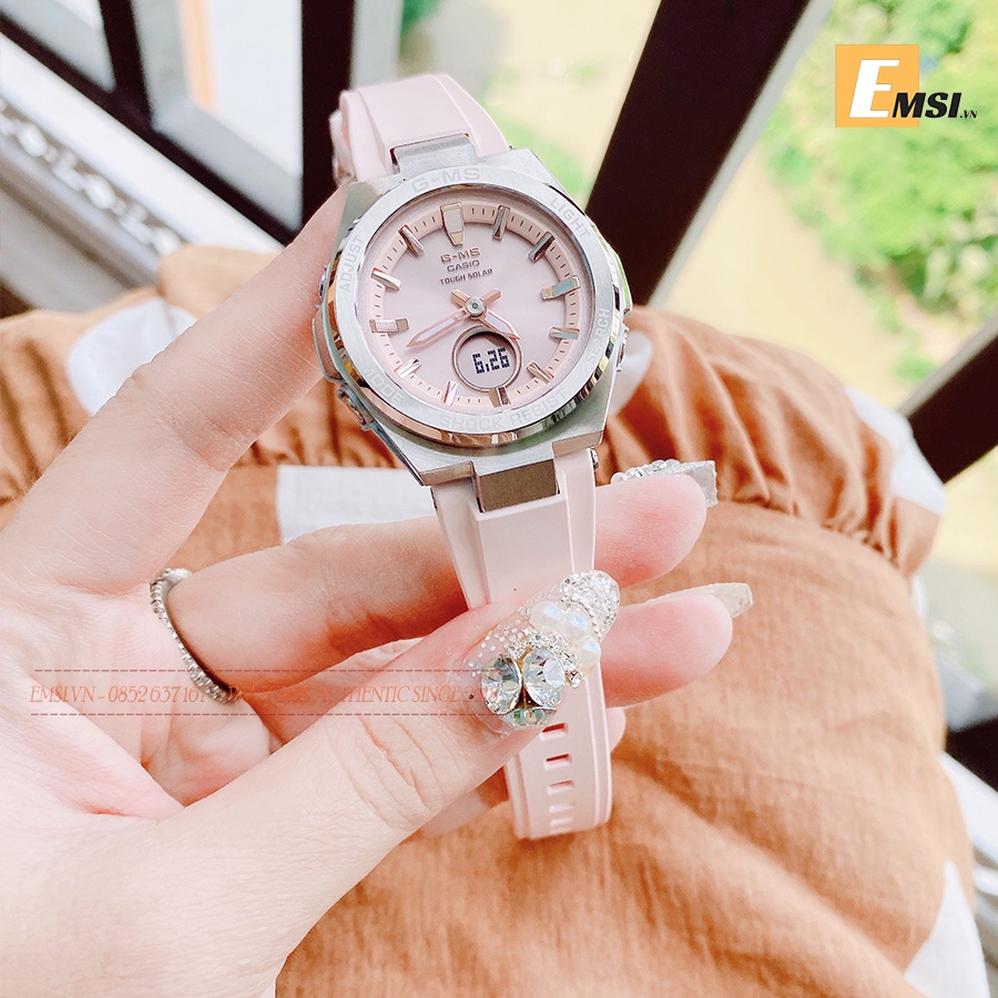 Baby-G MSG-S200-4ADR - Đồng Hồ Nữ - Năng Lượng Mặt Trời - Kính Khoáng - Size Mặt 38.5mm - Bảo Hành 5 Năm - Emsi.vn
