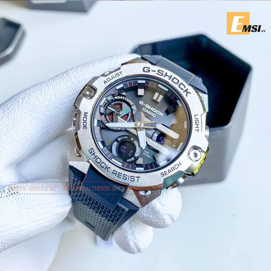 G-Shock GST-B400-1A | Đồng Hồ Casio | G-Shock | G-Steel | Dây Nhựa | Kết Nối Điện Thoại | Pin Năng Lượng
