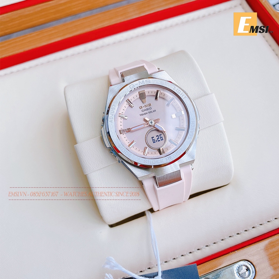Baby-G MSG-S200-4ADR - Đồng Hồ Nữ - Năng Lượng Mặt Trời - Kính Khoáng - Size Mặt 38.5mm - Bảo Hành 5 Năm - Emsi.vn
