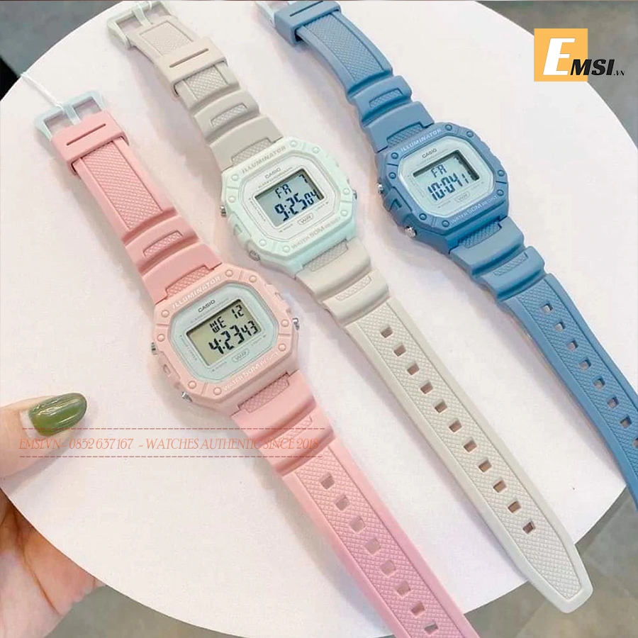 Casio W-218HC-2AVDF - Đồng hồ nam - Kính nhựa - Pin / Quartz - Size mặt 44mm - Bảo Hành 5 Năm - Chính Hãng - Emsi.vn