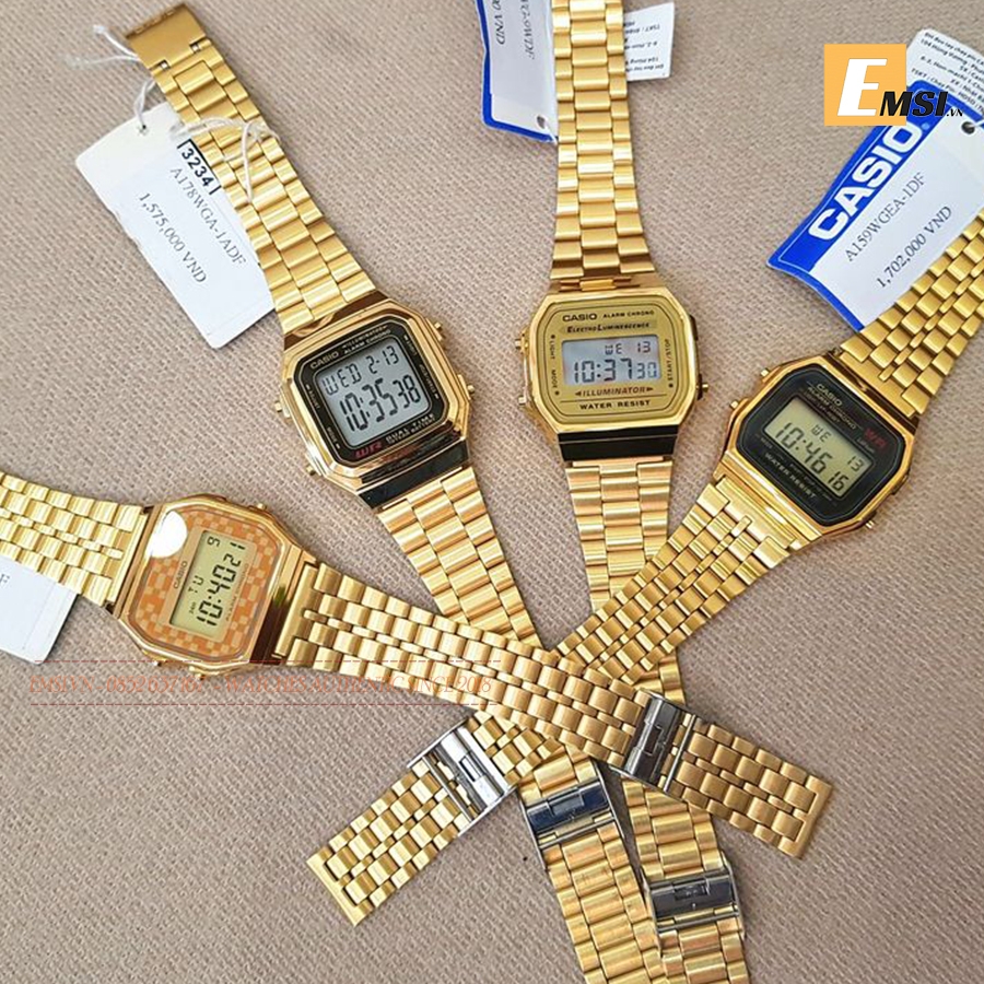 Casio A159WGEA-9ADF - Đồng Hồ Nữ - Pin / Quartz - Kính Khoáng - Size Mặt 36mm - Bảo Hành 5 Năm - Chính Hãng