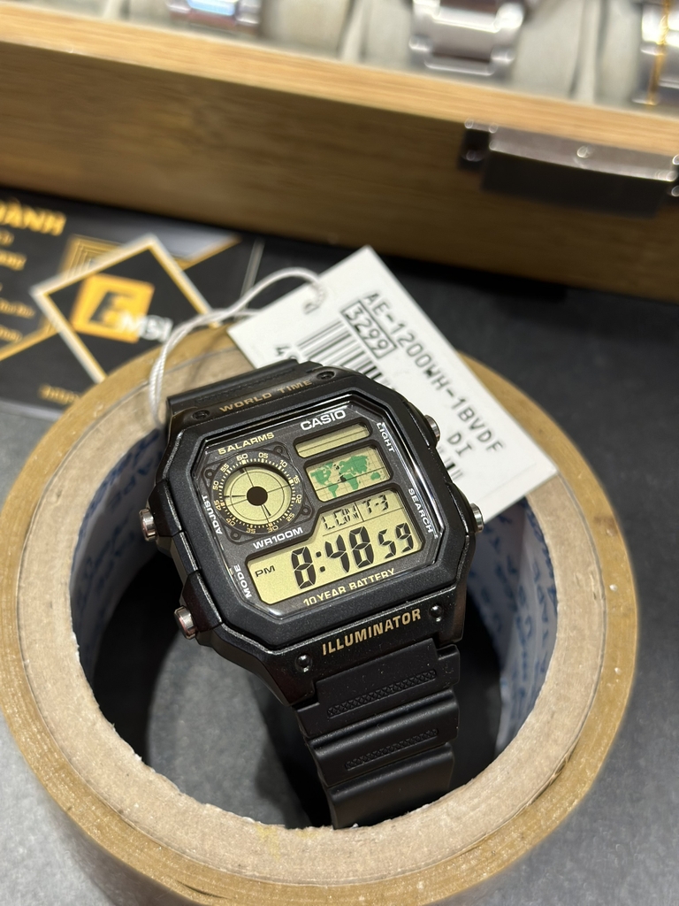 Casio AE-1200WH-1BVDF - Kính nhựa - Đồng hồ nam - Điện tử - Size mặt 42mm - Bảo Hành 5 Năm - Chính Hãng - Emsi.vn