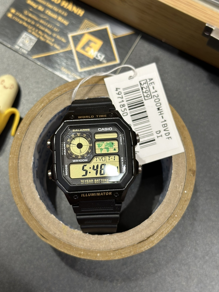 Casio AE-1200WH-1BVDF - Kính nhựa - Đồng hồ nam - Điện tử - Size mặt 42mm - Bảo Hành 5 Năm - Chính Hãng - Emsi.vn