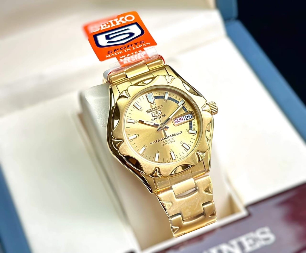 Đồng Hồ Nam Seiko 5 Sprort Mini SNZ450J1 Dây Sắt