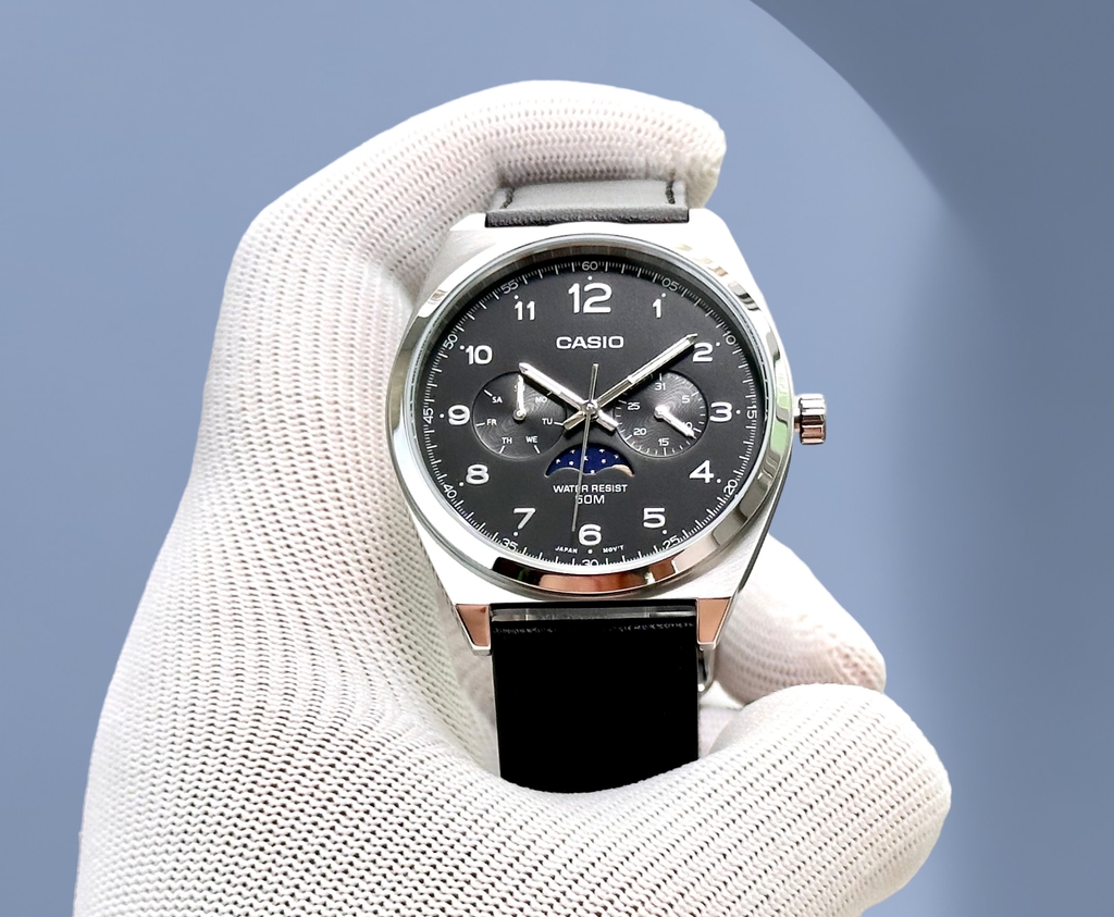 MTP-M300L-1AV | Đồng Hồ Casio | Nam | Dây Da | Mặt Số | Chống Nước WR50M
