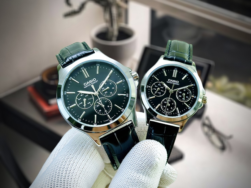 Đồng hồ cặp đôi Casio MTP V300L-1a và LTP V300L-1a chính hãng