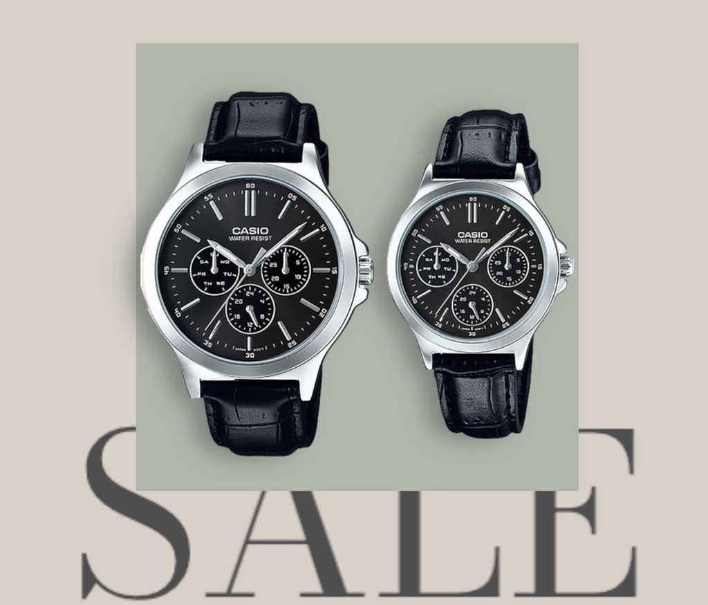 Đồng hồ cặp đôi Casio MTP V300L-1a và LTP V300L-1a chính hãng