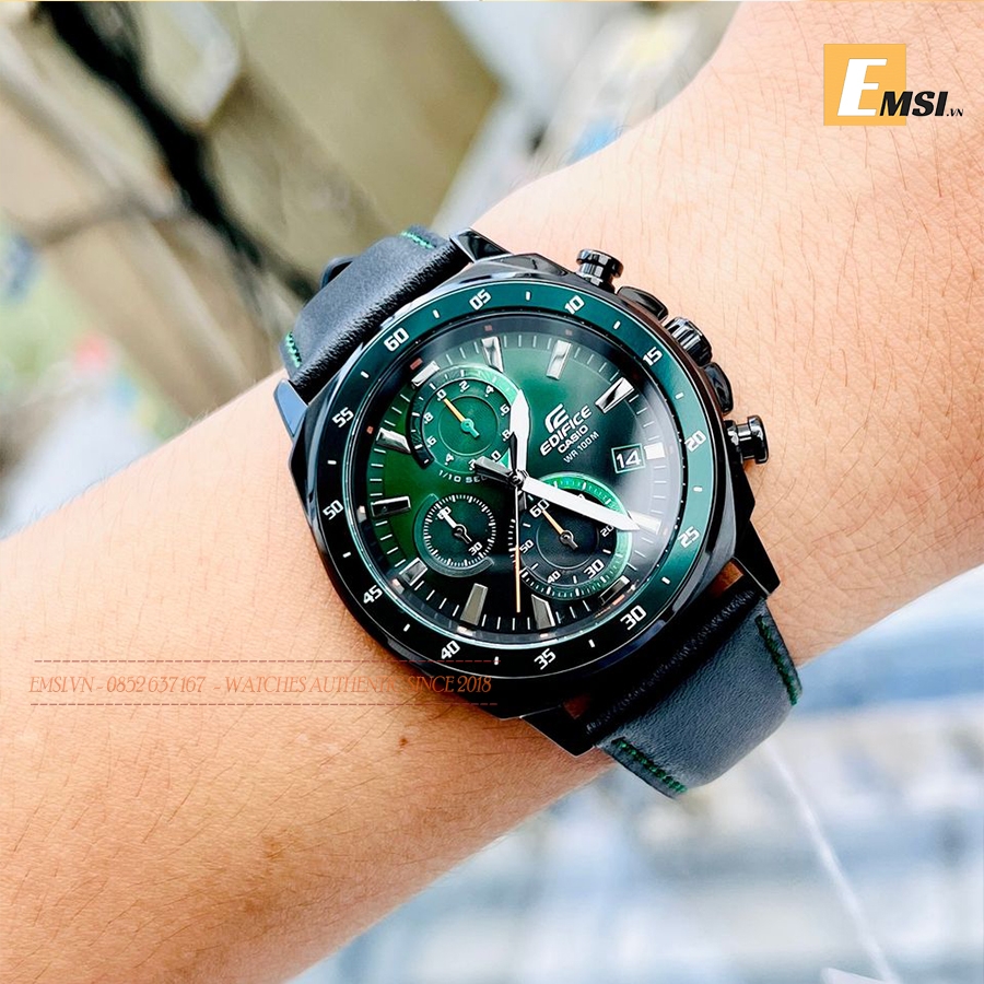 Đồng Hồ Casio Edifice EFV-600CL-3AVUDF | Nam | Dây Da - Điện Tử - Size Mặt 43.8mm - Kính Khoáng - Bảo Hành 5 Năm