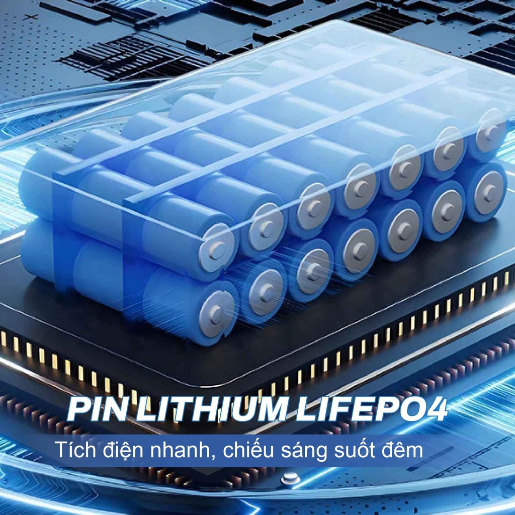 Đèn liền thể năng lượng trang bị pin lithium chất lượng