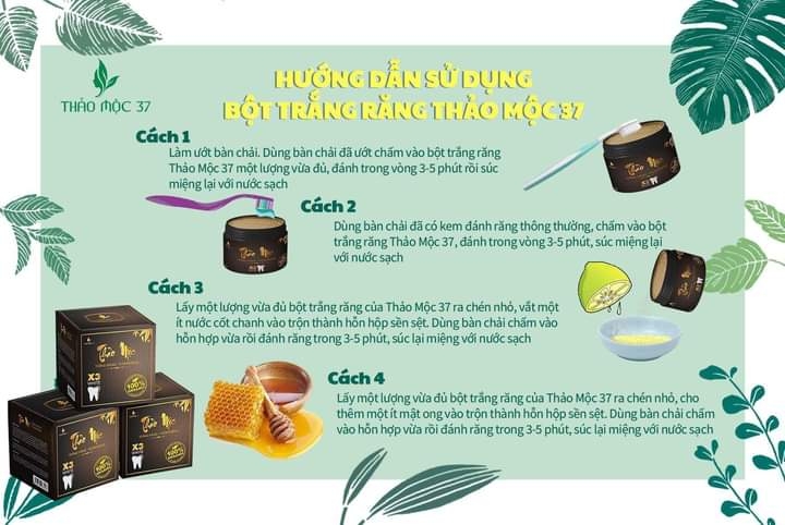 BỘT TRẮNG RĂNG THẢO MỘC 37