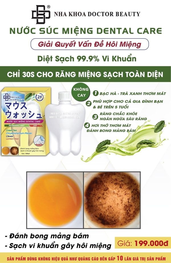 NƯỚC SÚC MIỆNG DENTAL CARE TRẮNG RĂNG THƠM MIỆNG DOCTOR BEAUTY