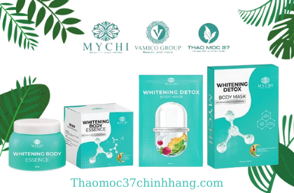 COMBO DƯỠNG TRẮNG DA MYCHI - WHITENING BODY ESSENCE- WHITENING DETOX BODY MASK