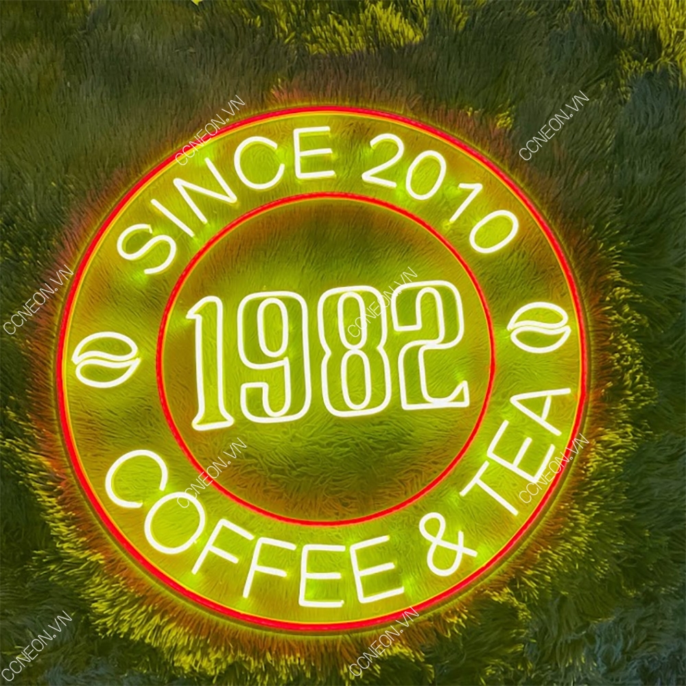 Đèn Trang Trí Led Neon 1992 Coffee & Tea - Đèn Led Neon Cho Tiệm Cafe