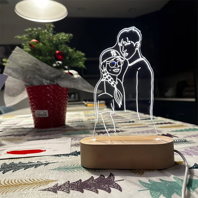 Đèn Led 3D Khắc Hình Theo Yêu Cầu -  Đèn Led 7 Màu, Đèn Ngủ Led 3d, Cảm Ứng , Điều Khiển Từ Xa