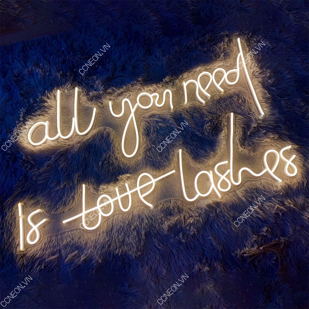 Đèn Trang Trí Led Neon Chữ All you need is love lashes